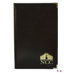 Custom Logo Traditions Legal Size Sewn Desk Folder with Brass Corners